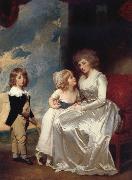 George Romney The Countess of warwick and her children oil painting on canvas